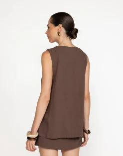 Adelle Top (Cocoa)*CHARCOAL Fashion