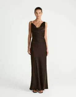 Adley Maxi Dress (Chocolate)*CHARCOAL Clearance