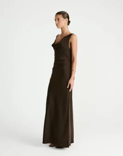 Adley Maxi Dress (Chocolate)*CHARCOAL Clearance