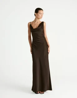 Adley Maxi Dress (Chocolate)*CHARCOAL Clearance
