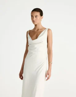 Adley Maxi Dress (Oat)*CHARCOAL Discount