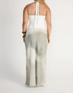 Adrina Maxi Skirt (Sage)*CHARCOAL New
