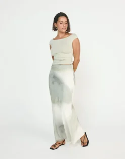 Adrina Maxi Skirt (Sage)*CHARCOAL New