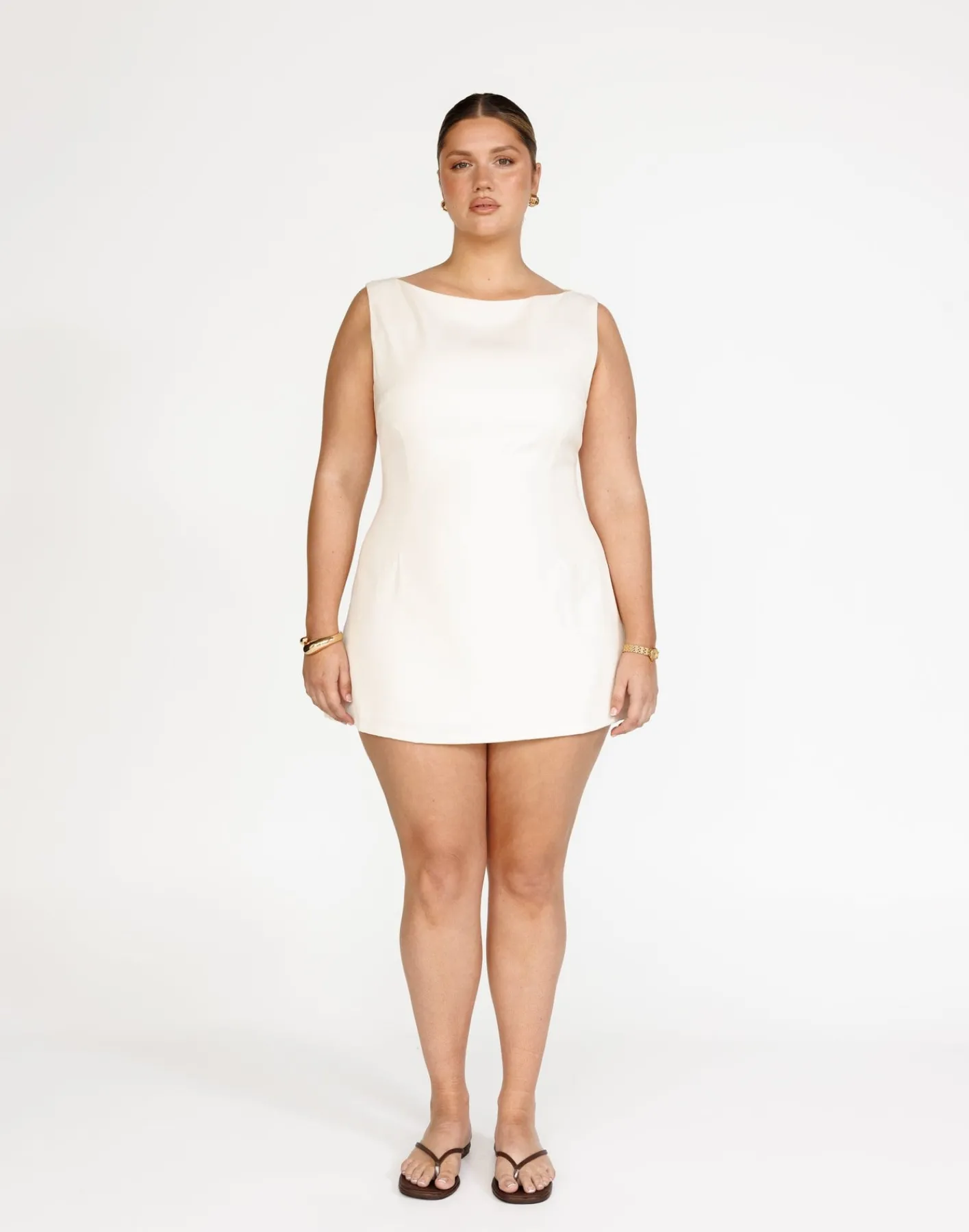 Aisling Mini Dress (Oat)*CHARCOAL Hot