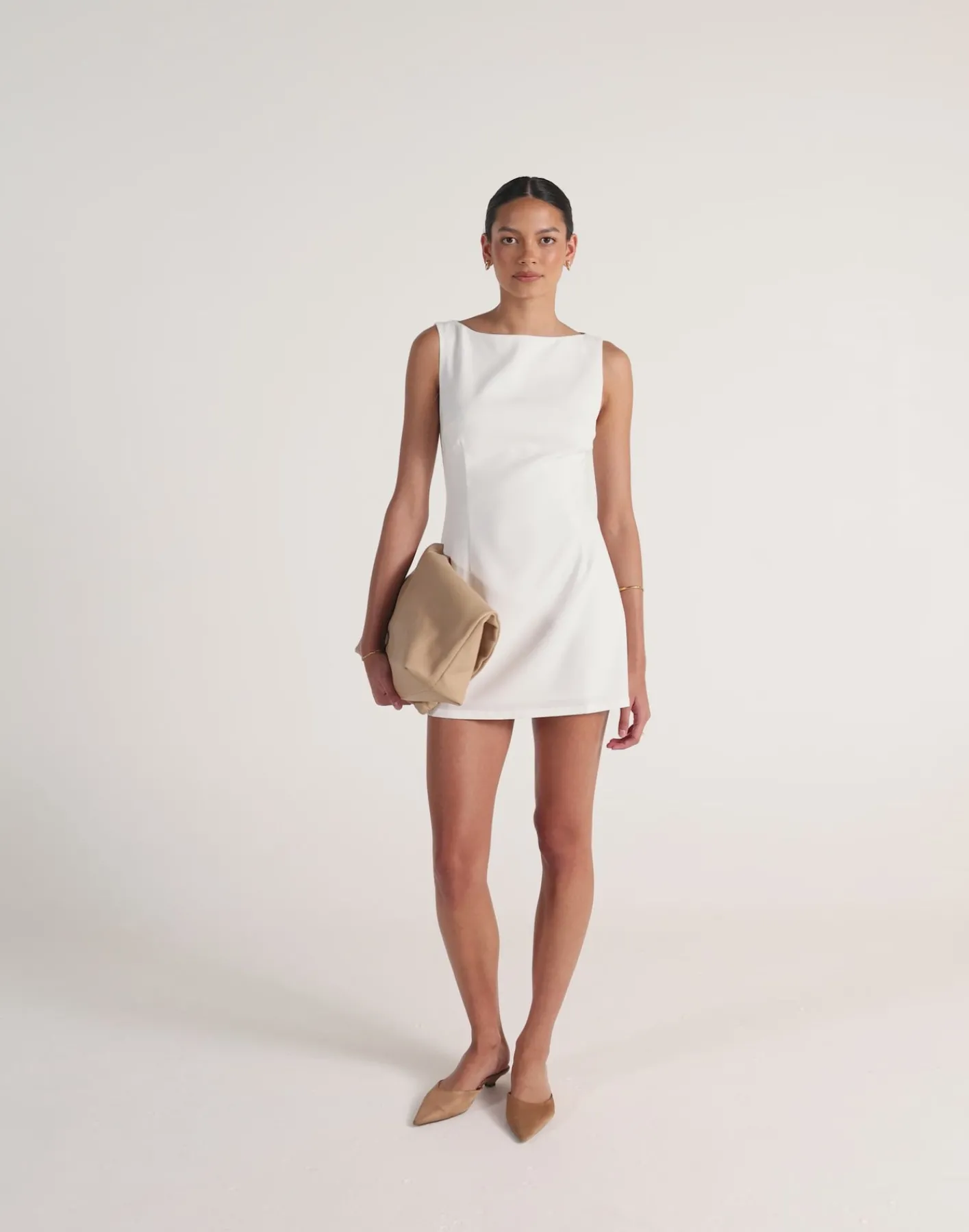 Aisling Mini Dress (White)*CHARCOAL Outlet