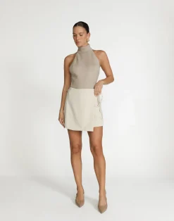 Alayna Mini Skirt (Oat)*CHARCOAL Discount