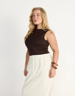Alda Top (Chocolate)*CHARCOAL Discount
