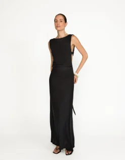 Aleah Maxi Skirt (Black)*CHARCOAL New