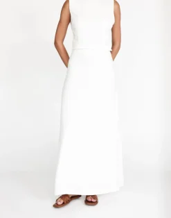 Aleah Maxi Skirt (White)*CHARCOAL New