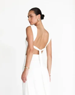 Aleah Top (White)*CHARCOAL Clearance