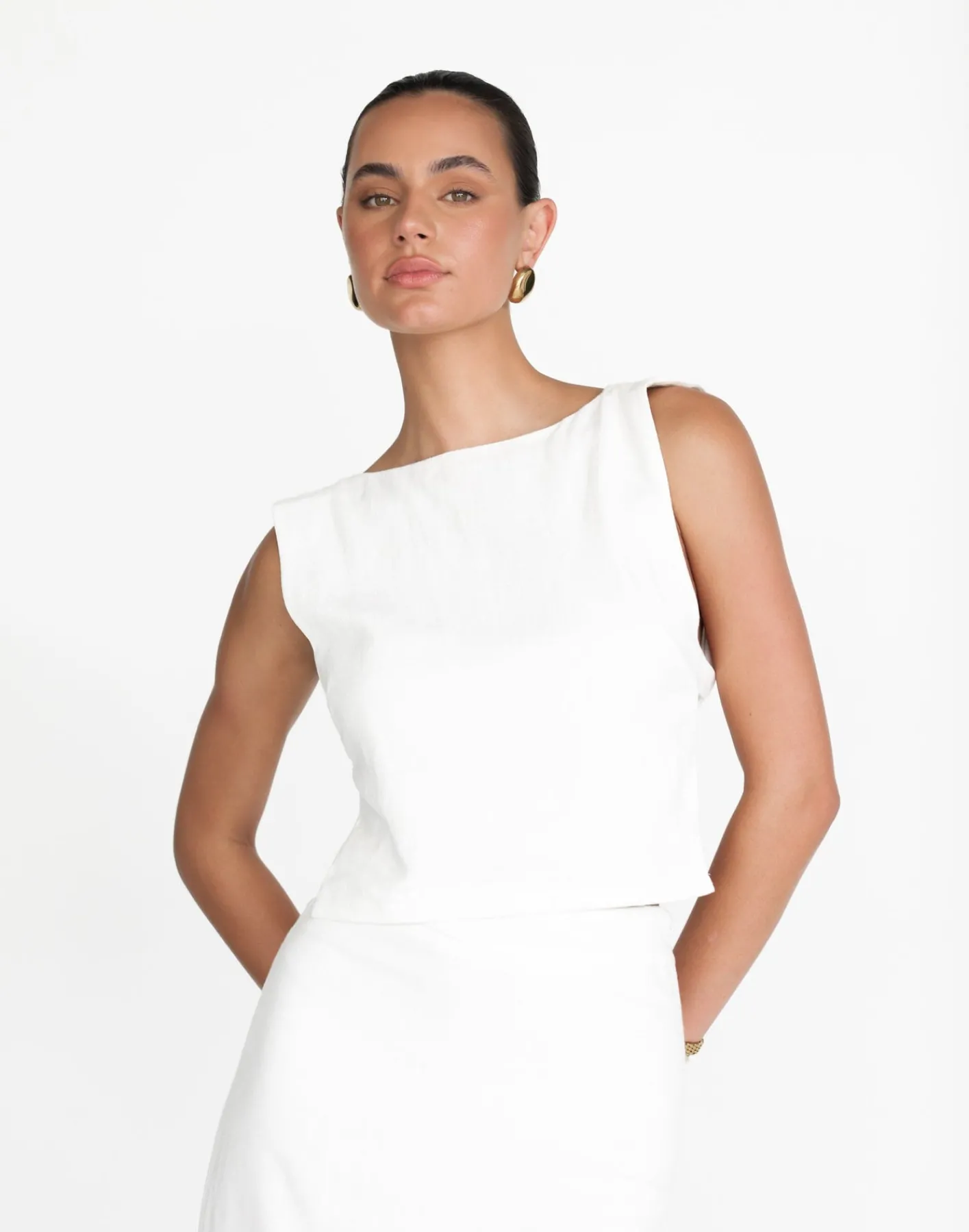 Aleah Top (White)*CHARCOAL Sale