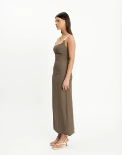 Alistair Maxi Dress (Coffee)*CHARCOAL Sale