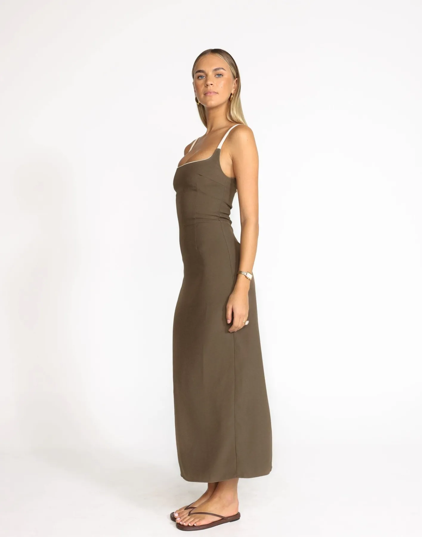 Alistair Maxi Dress (Coffee)*CHARCOAL Sale