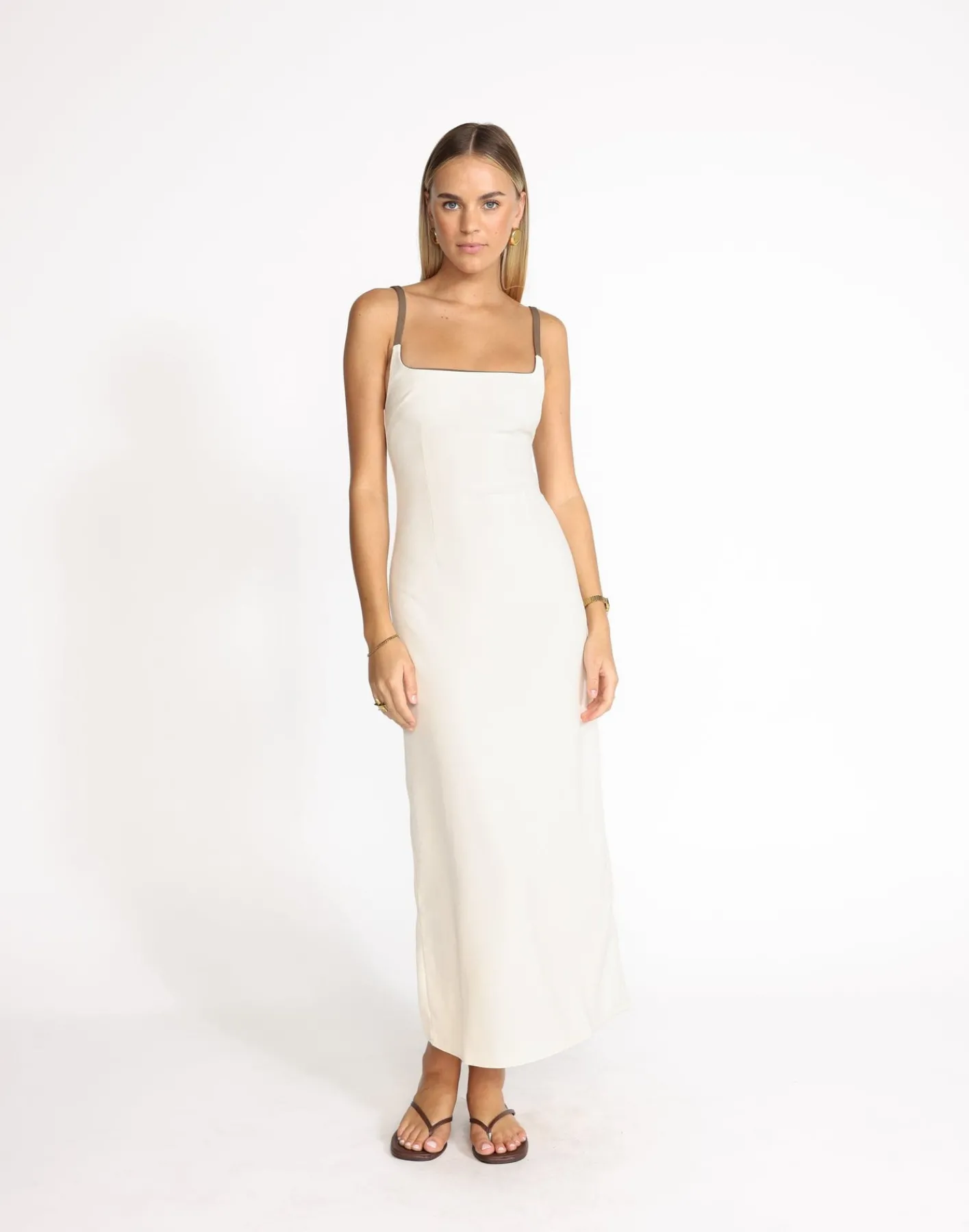 Alistair Maxi Dress (Oat)*CHARCOAL Sale
