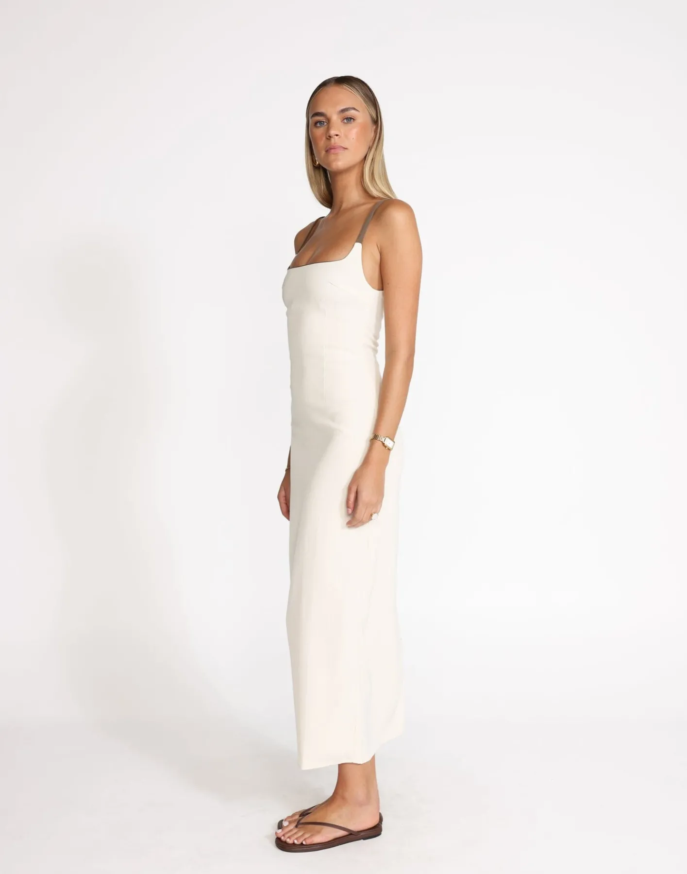 Alistair Maxi Dress (Oat)*CHARCOAL Sale