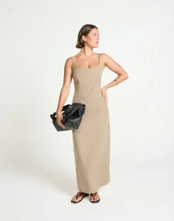 Alistair Maxi Dress (Stone)*CHARCOAL Clearance