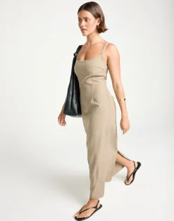 Alistair Maxi Dress (Stone)*CHARCOAL Clearance