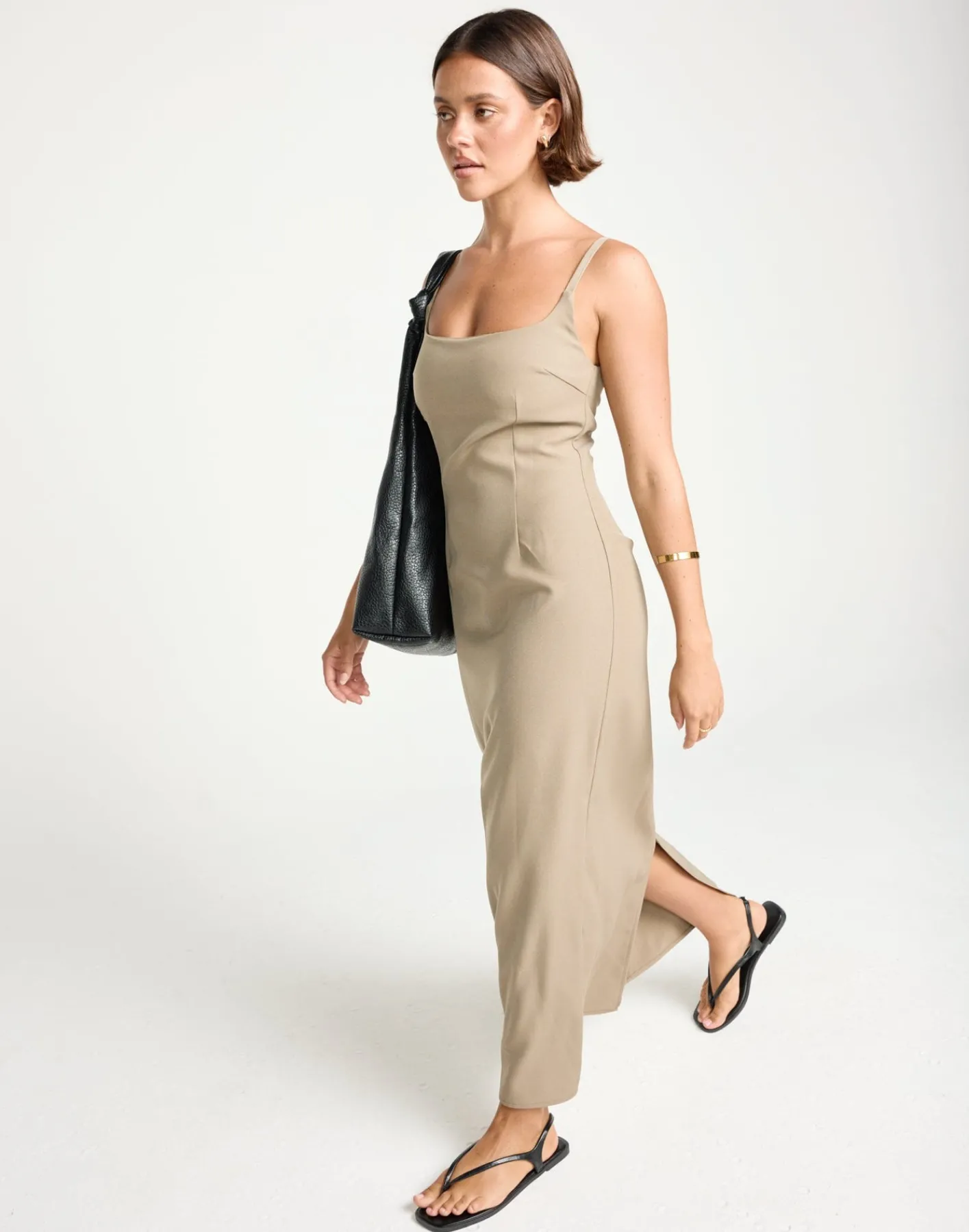 Alistair Maxi Dress (Stone)*CHARCOAL Clearance
