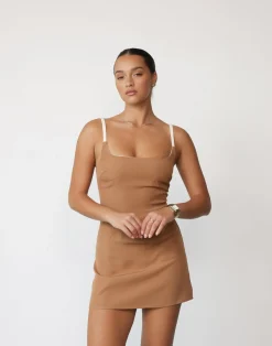 Alistair Mini Dress (Biscuit)*CHARCOAL Discount