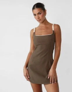 Alistair Mini Dress (Coffee)*CHARCOAL Hot