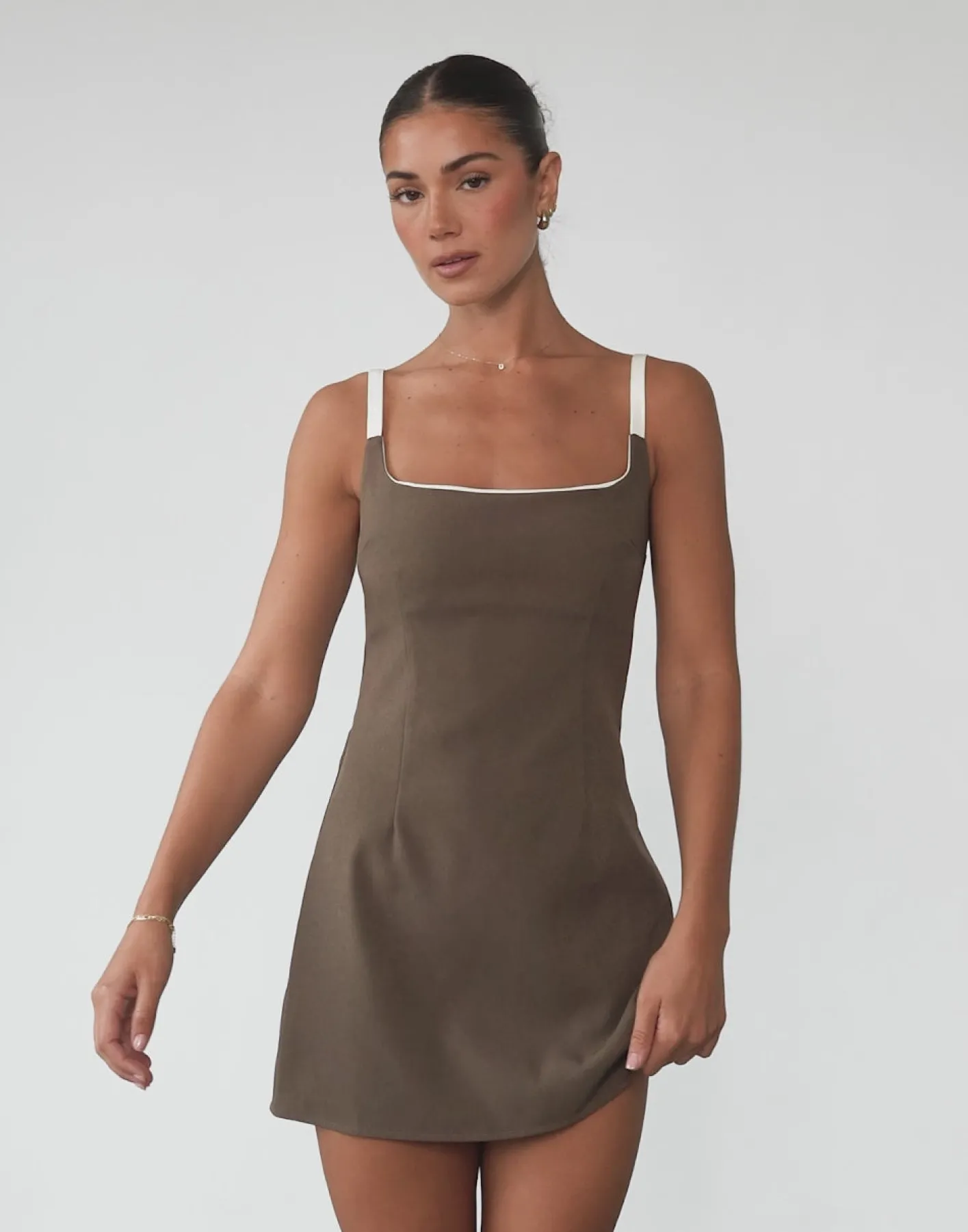 Alistair Mini Dress (Coffee)*CHARCOAL Hot