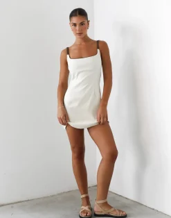 Alistair Mini Dress (Oat)*CHARCOAL Clearance