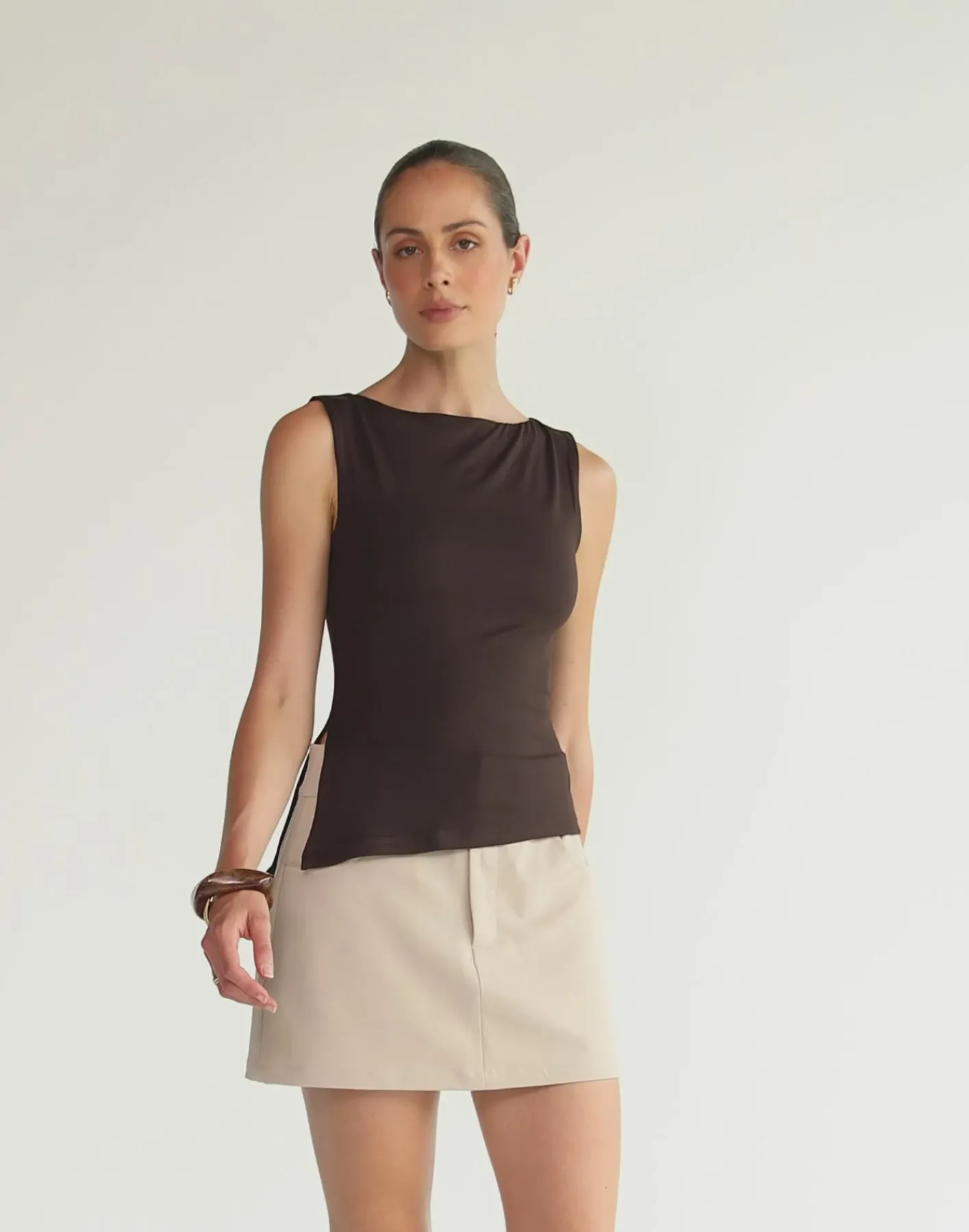 Amanda Top (Chocolate)*CHARCOAL Sale