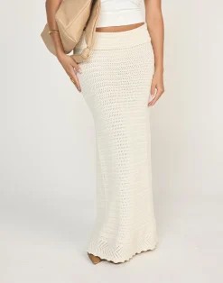 Amani Maxi Skirt (Off White)*CHARCOAL Clearance