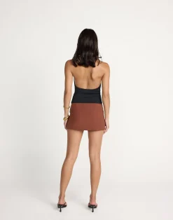 Amergio Mini Skirt (Burnt Sienna)*CHARCOAL New