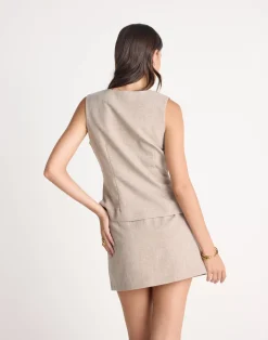 Andie Mini Skirt (Stone)*CHARCOAL CLOTHING Outlet