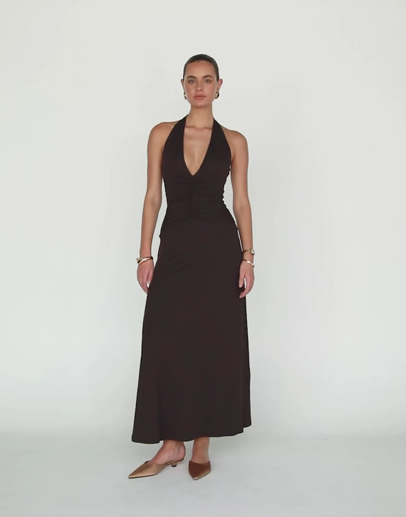 Araminta Maxi Dress (Chocolate)*CHARCOAL Online