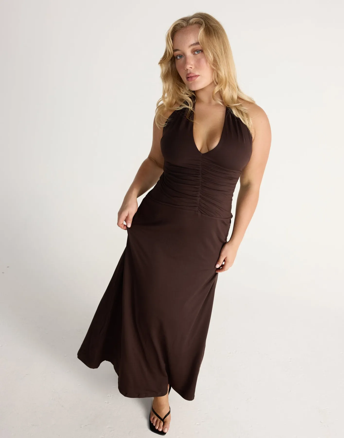 Araminta Maxi Dress (Chocolate)*CHARCOAL Online
