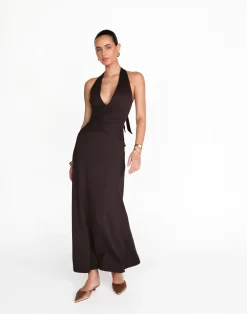 Araminta Maxi Dress (Chocolate)*CHARCOAL Online