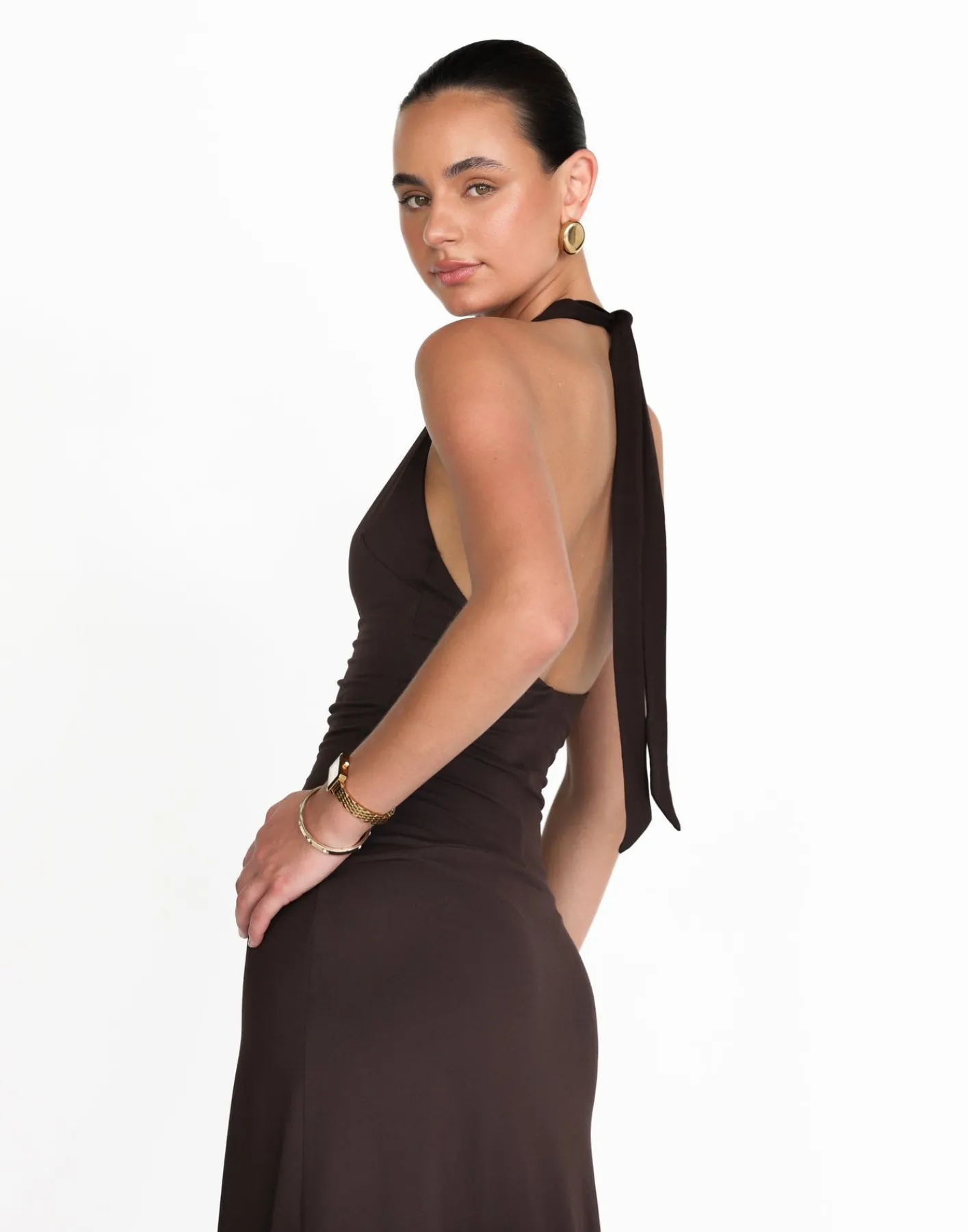 Araminta Maxi Dress (Chocolate)*CHARCOAL Online