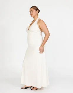 Araminta Maxi Dress (Oat)*CHARCOAL Outlet