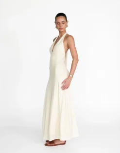 Araminta Maxi Dress (Oat)*CHARCOAL Outlet