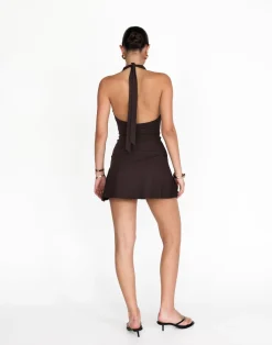 Araminta Mini Dress (Chocolate)*CHARCOAL Online
