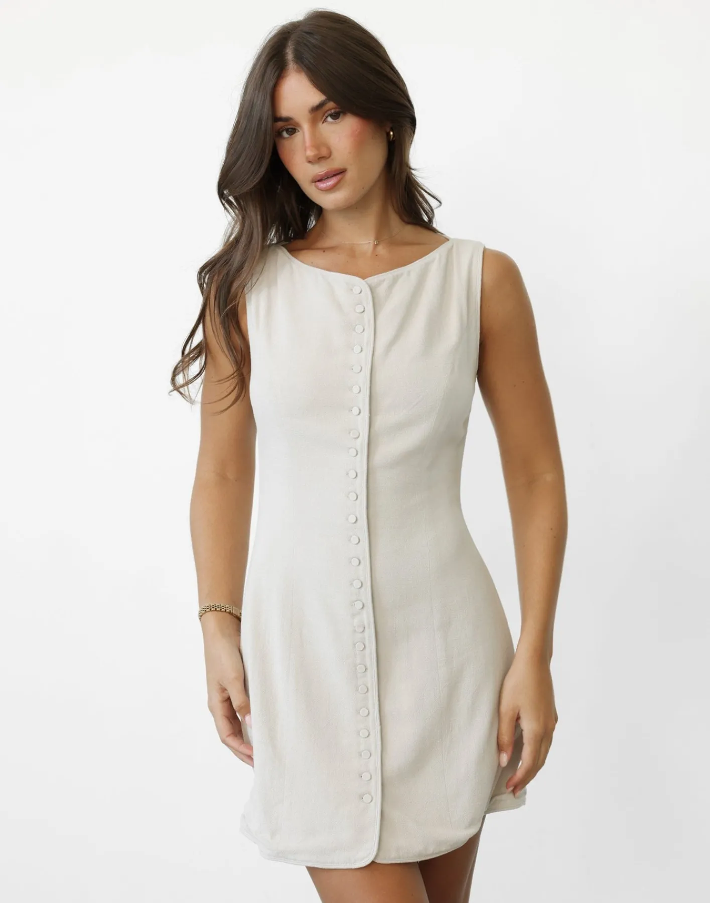 Asta Mini Dress (Latte)*CHARCOAL New