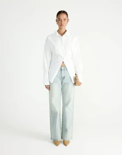 Barrett Long Sleeve Shirt (White)*CHARCOAL Sale