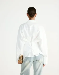 Barrett Long Sleeve Shirt (White)*CHARCOAL Sale