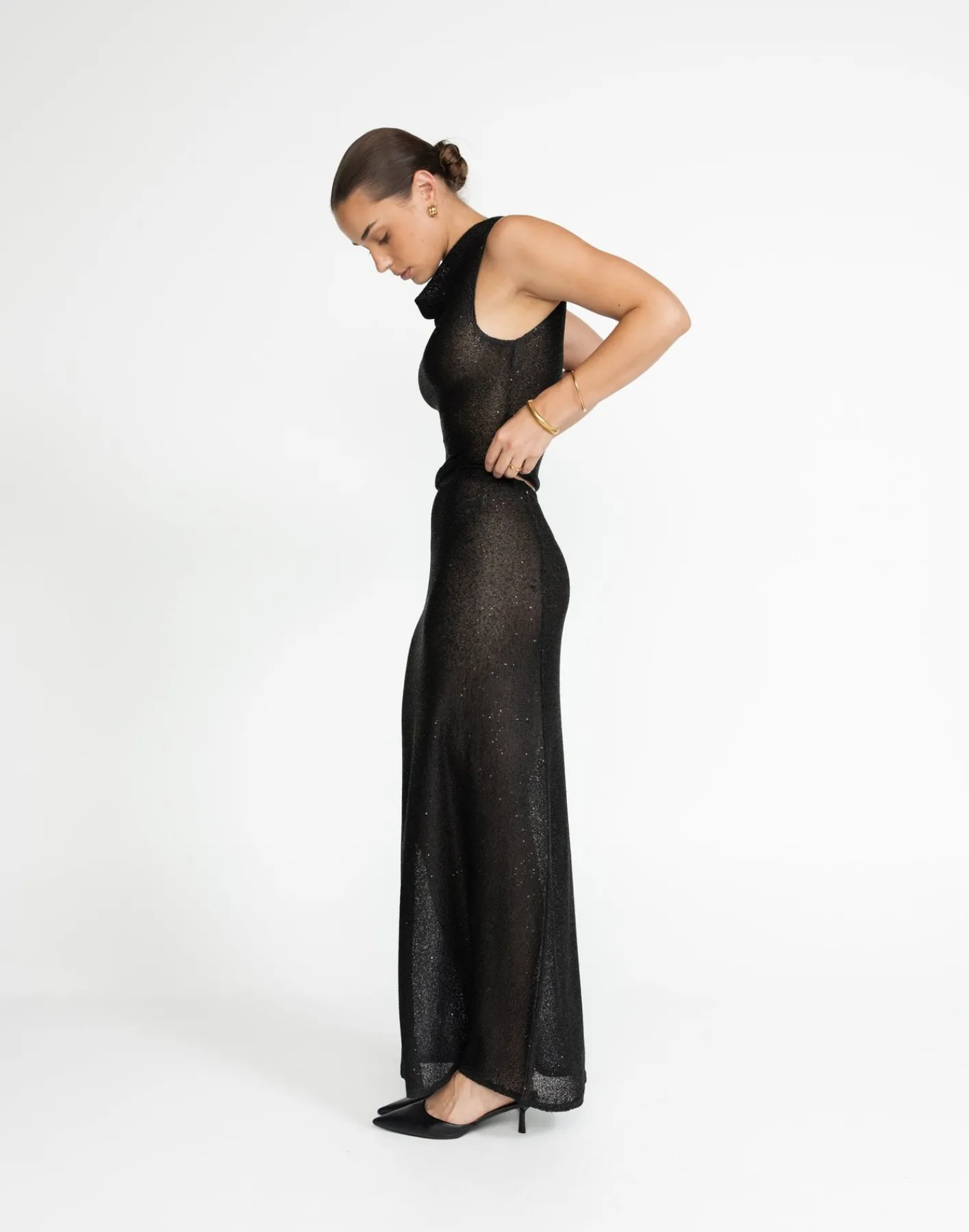 Bebe Knit Maxi Skirt (Black)*CHARCOAL Clearance