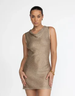 Bebe Knit Mini Dress (Nude)*CHARCOAL Hot