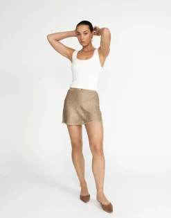 Bebe Knit Mini Skirt (Nude)*CHARCOAL Hot