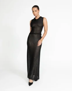 Bebe Knit Top (Black)*CHARCOAL Clearance