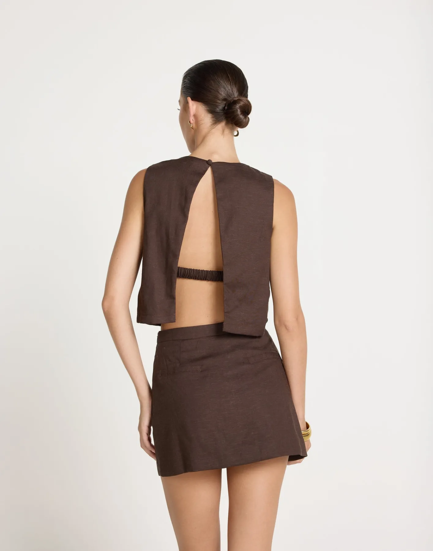 Beckett Mini Skirt (Chocolate)*CHARCOAL CLOTHING Sale