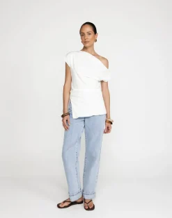 Belle Top (White)*CHARCOAL Clearance