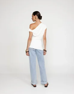 Belle Top (White)*CHARCOAL Clearance
