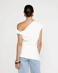 Belle Top (White)*CHARCOAL Clearance