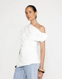 Belle Top (White)*CHARCOAL Clearance