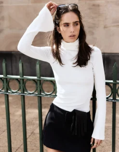 Bernadette Long Sleeve Top (White)*CHARCOAL New